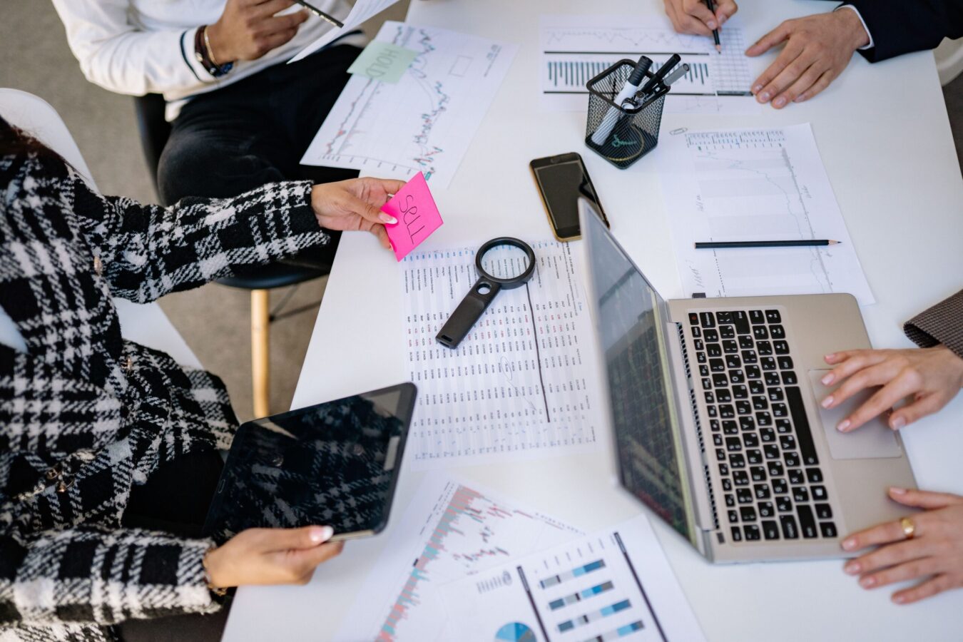 People working at an office